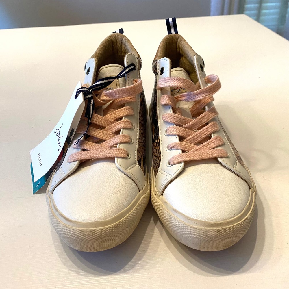 New Joules Women's‎ Coast Pump Mid Trainer Snake Print Sneakers Shoes US Size 6 - Picture 4 of 9